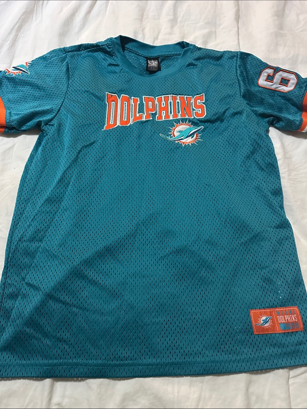 NFL Miami Dolphins Teal and Orange Team Jersey Tee - Picture 3 of 8